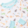 Day at the Zoo Bamboo Pajama Set, Blue