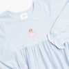 Dazzling Dancer Applique Dress, Blue Stripe