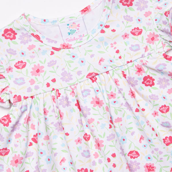 Floral Party Dress, Purple