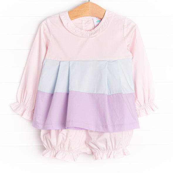 Color Block Cutie Bloomer Set, Pink