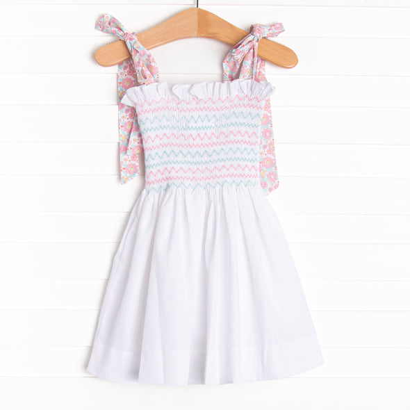 Soak Up the Sun Smocked Dress, Pink Floral