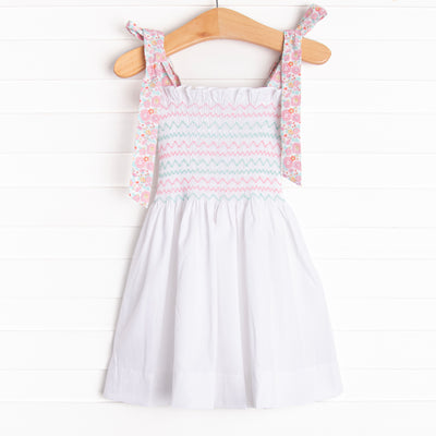 Soak Up the Sun Smocked Dress, Pink Floral