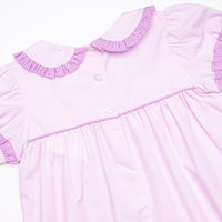 Bow Applique Dress, Purple