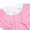Ribbons and Curls Embroidered Legging Set, Pink Gingham