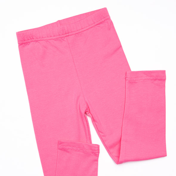 Ribbons and Curls Embroidered Legging Set, Pink Gingham