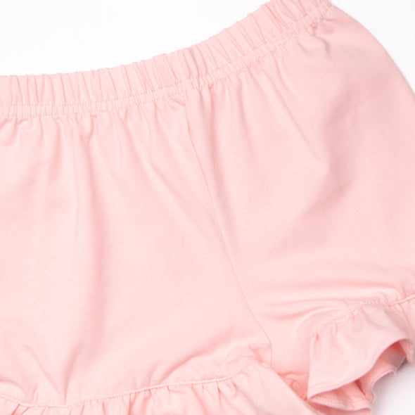 Vienna Vines Ruffle Short Set, Pink