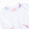 Dino Parade Smocked Dress, Blue