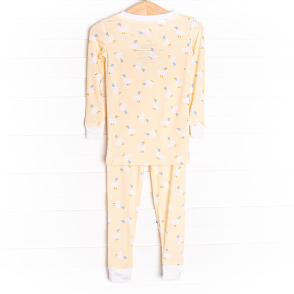 Waddle and Wake Bamboo Pajama Set, Yellow