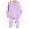 Emory Legging Set, Purple Stripe