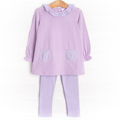 Emory Legging Set, Purple Stripe