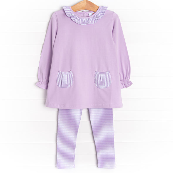 Emory Legging Set, Purple Stripe