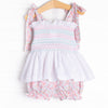 Soak Up the Sun Smocked Bloomer Set, Pink Floral