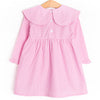 Whimsical Wings Embroidered Dress, Pink