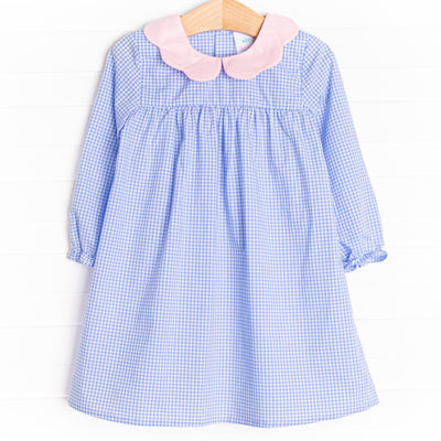Heidi Dress, Blue Gingham