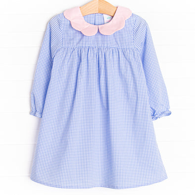 Heidi Dress, Blue Gingham