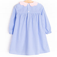 Heidi Dress, Blue Gingham