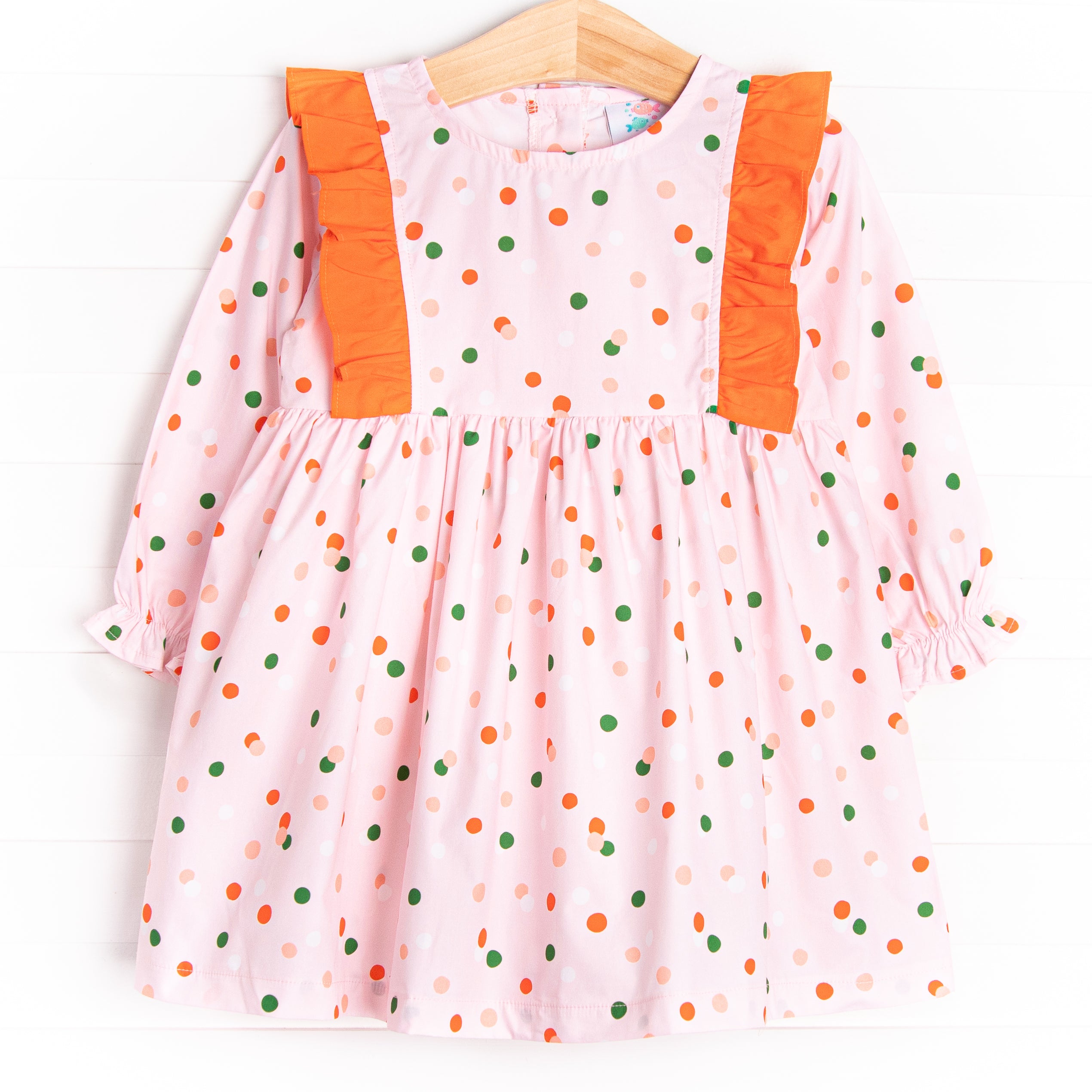 pink and orange polka dot dress ITEM // Who What Wear polka dot dress COLOR + MATERIAL // pink and orange cotton SIZE // 3X CONDITION // worn twice by me, passing on from previous selltradeplus post, feels