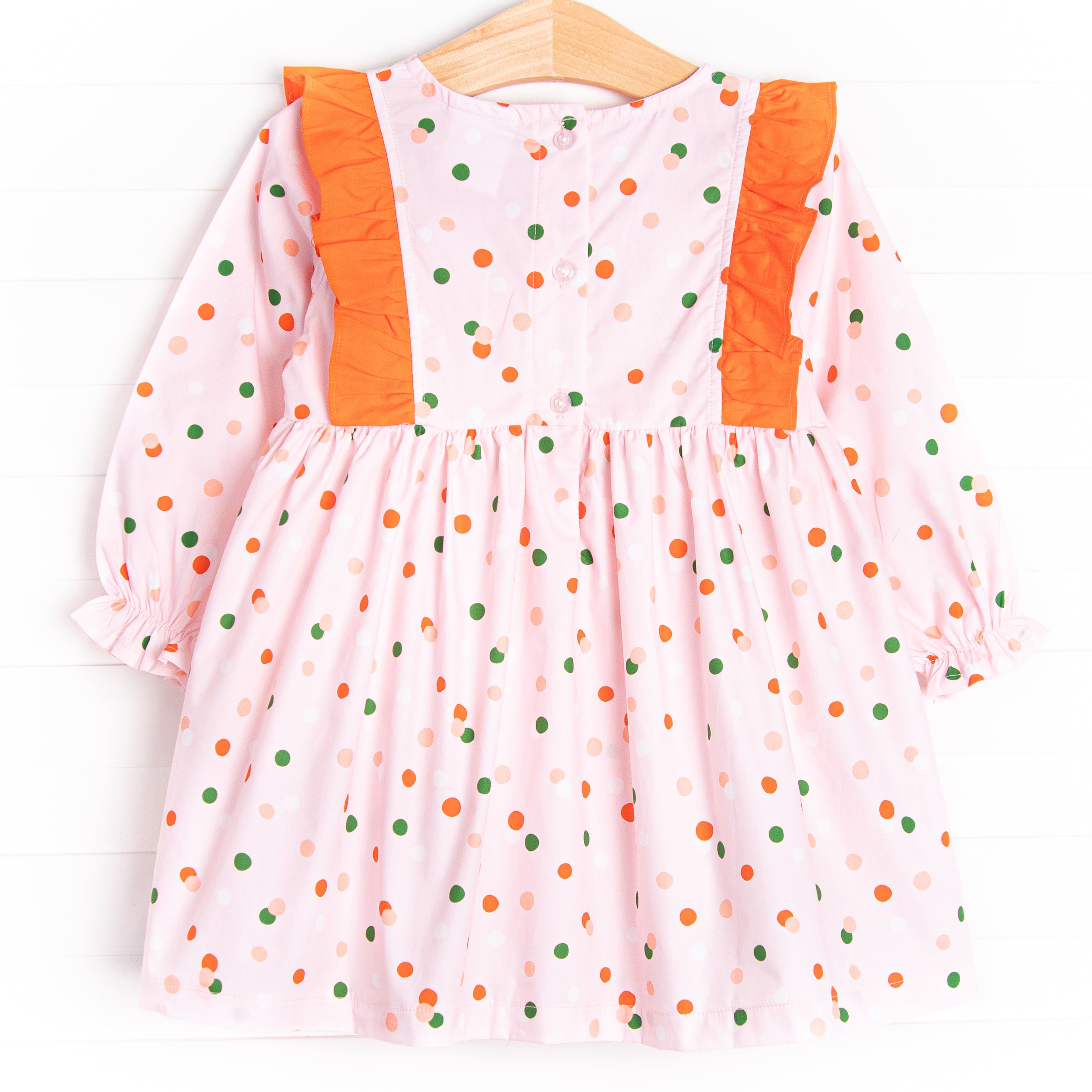 Girl's Polka Party Dress in Pink Size 7 | Stitchy Fish Girl's Polka Party Dress in Pink Size 7 | Stitchy Fish