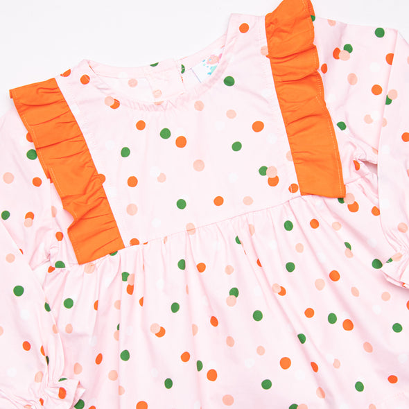 Polka Party Dress, Pink