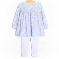 Garden Gate Legging Set, Blue