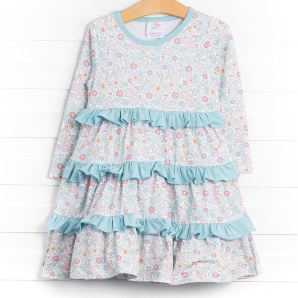 Kaleidoscopic Blossom Dress, Blue