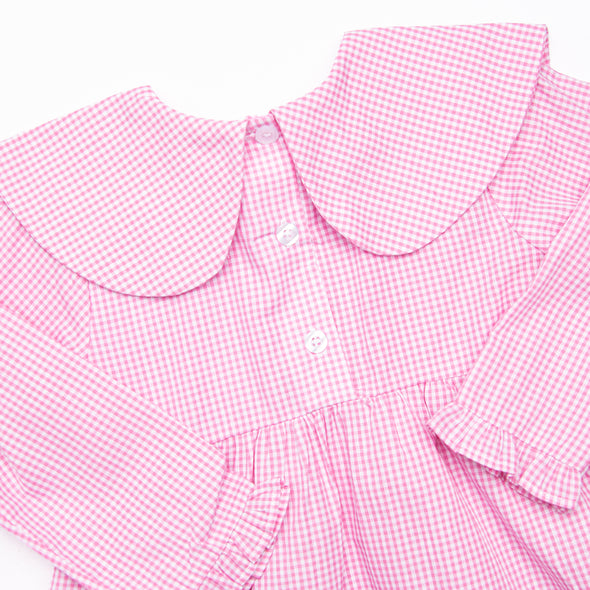 Whimsical Wings Embroidered Dress, Pink