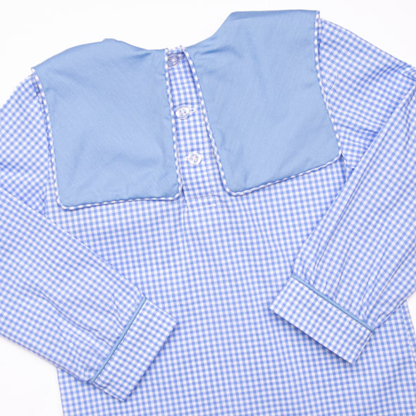Harry Pant Set, Blue Gingham