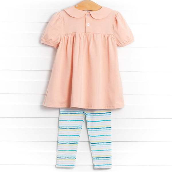 Sweet Stripes Legging Set, Blue