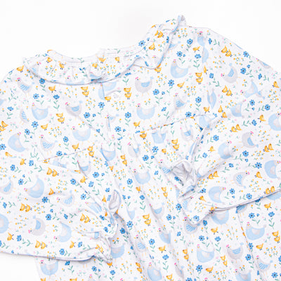 Chicks and Chirps Dress, Blue