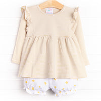 Star Gazing Nights Bloomer Set, Yellow