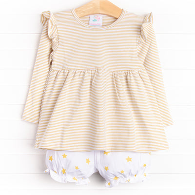 Star Gazing Nights Bloomer Set, Yellow