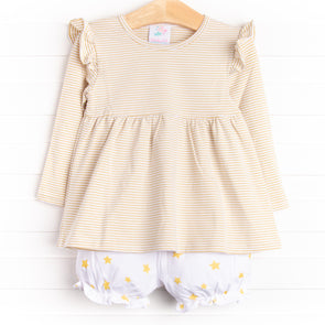 Star Gazing Nights Bloomer Set, Yellow