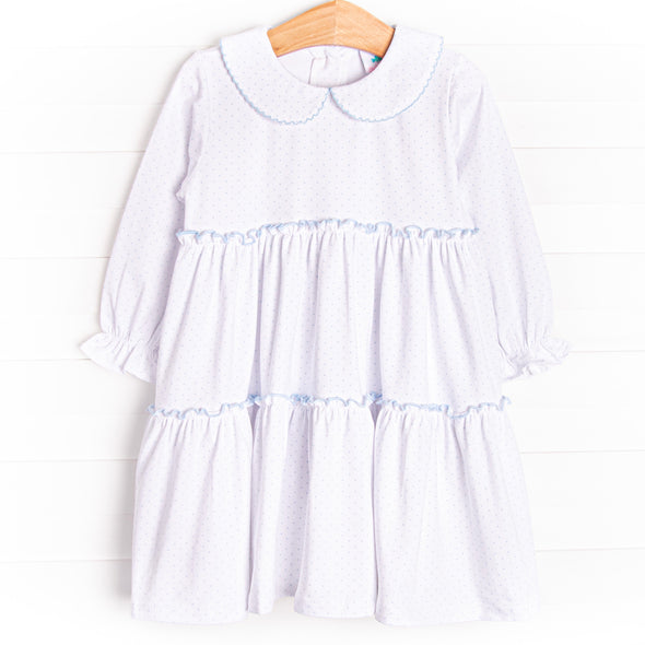 Dotted Darling Dress, Blue