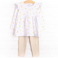 Star Gazing Nights Legging Set, White