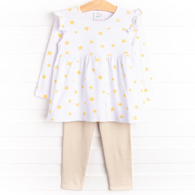 Star Gazing Nights Legging Set, White