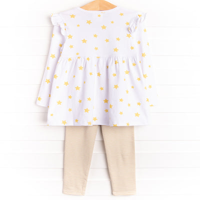 Star Gazing Nights Legging Set, White