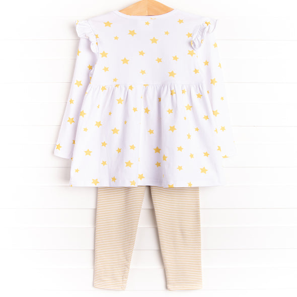 Star Gazing Nights Legging Set, White