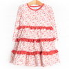 Crimson Camelia Twirl Dress, Red