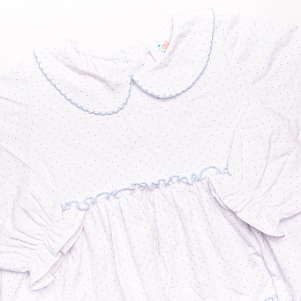 Dotted Darling Dress, Blue