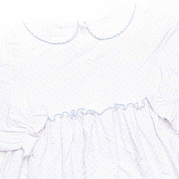 Dotted Darling Dress, Blue