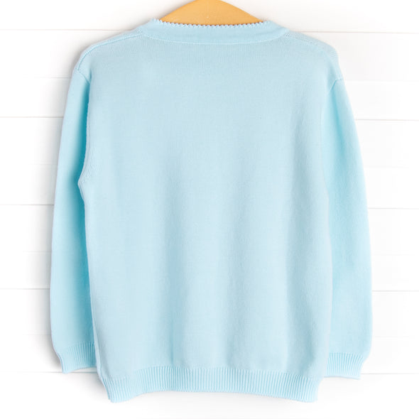 Button-Up Sweater, Blue