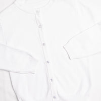 Button-Up Sweater, White