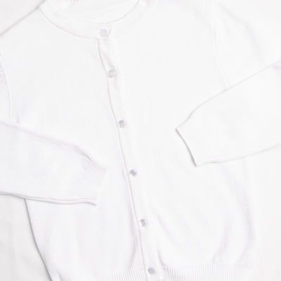Button-Up Sweater, White