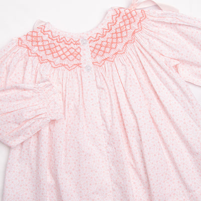 Bow Me Away Smocked Bubble, Pink