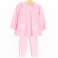Emory Legging Set, Pink Stripe