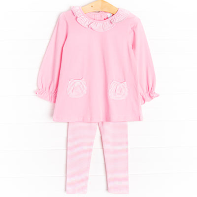 Emory Legging Set, Pink Stripe