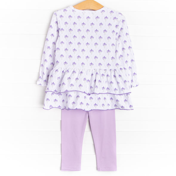 Lavender Bundles Legging Set, Purple