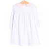 Busy Bees Embroidered Dress, White