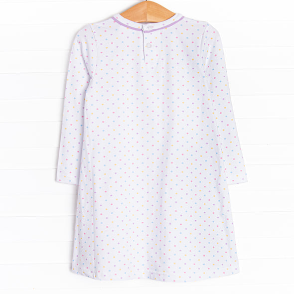 Darling Dots Dress, Purple