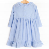 Balloon Adventures Smocked Dress, Blue